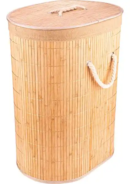 Bambum Linen Oval Çamaşır Sepeti Şık Tasarım ve Pratik Kullanım Sağlar