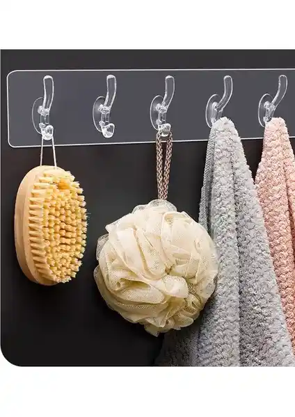 Baysa 5'li Şeffaf Yapışkan Askı ile Ev ve Ofis Düzeninizi Kolayca Sağlayın