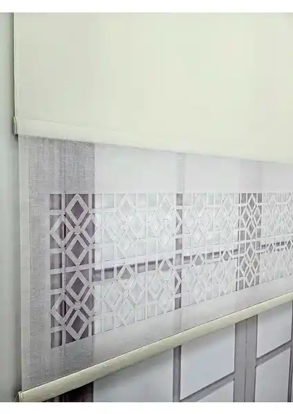 BBB Çift Mekanizmalı Lazer Kesim Tül ve Stor Perde Modeli Yüksek Kalite ve Şıklık Sunar