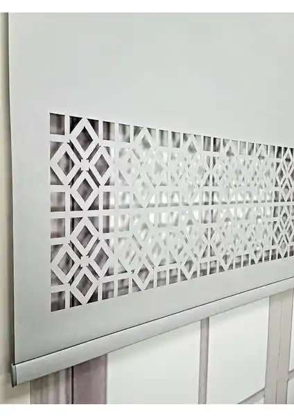 BBB Stor Perde Desenli Lazer Kesim Kalın Kumaşlı ML104 Modern ve Şık Tasarım