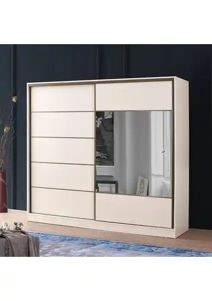 Beenal Venüs Sürgülü Gardrop 230 cm - Modern Tasarım ve Yüksek Depolama Kapasitesi