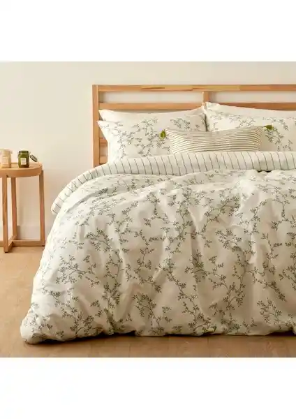 Bella Maison Lauren Pamuklu Çift Kişilik Nevresim Seti Yeşil - Dayanıklı ve Şık Tasarım
