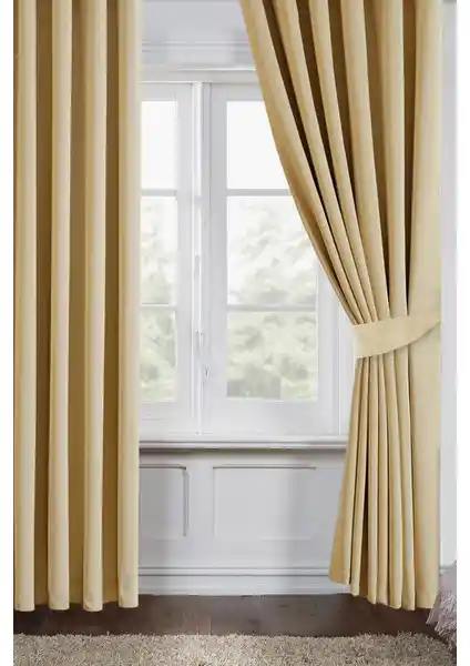 Belle Cose Blackout Karartma Açık Bej Fon Perde: Modern Tasarım ve Fonksiyonellik Bir Arada