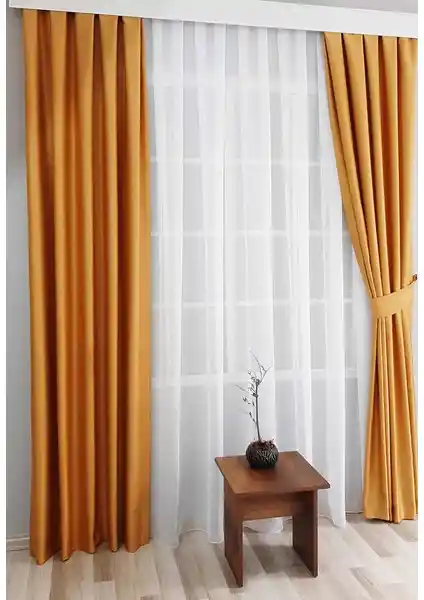 Belle Cose Blackout Karartma Hardal Fon Perde: Modern ve İşlevsel İç Mekan Çözümü