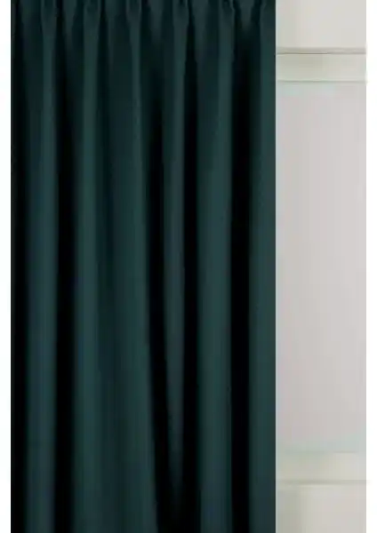 Belle Cose Country Tarz Fon Perde Zümrüt Yeşili Karartma ve Isı Yalıtımı Sağlar