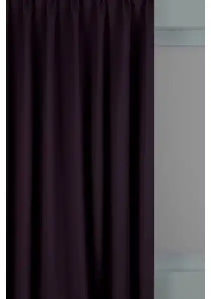 Belle Cose Country Tarz Mürdüm Renk Fon Perde Işık ve Isı Kontrolü Sağlar