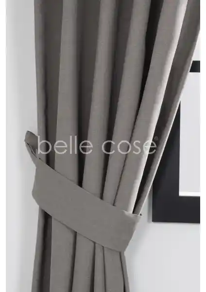 Belle Cose Keten Blackout Karartma Fon Perde Modern Dekorasyon İçin Uygun