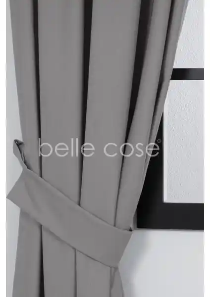 Belle Cose Keten Görünümlü Fon Perde Pilesiz ve Pileli Kullanım Seçenekleriyle Estetik ve Dayanıklı