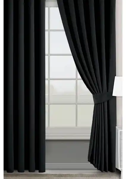 Belle Cose Siyah Fon Perde: Modern ve Fonksiyonel Işık ve Ses Yalıtımı Sağlayan Perde