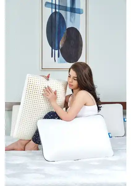 Bera Yatak Airlüks Hava Kanallı Ortopedik Visco Yastık Boyun ve Uyku Sağlığı İçin