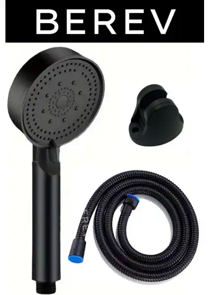 Berev 5 Fonksiyonlu Yüksek Basınçlı Duş Seti Modern ve Şık Tasarımıyla Banyonuzu Yeniler