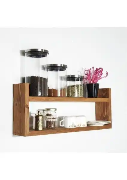 Bfd Wood Ahşap Baharatlık Mutfak Rafı Fınık: Şık ve Doğal Mutfak Dekorasyonu Çözümü