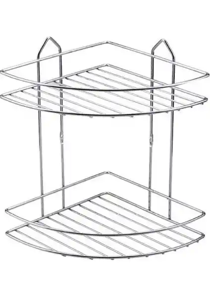 Bianco Perla Ks03 İki Katlı Banyo Köşelik Modern ve Pratik Depolama Çözümü