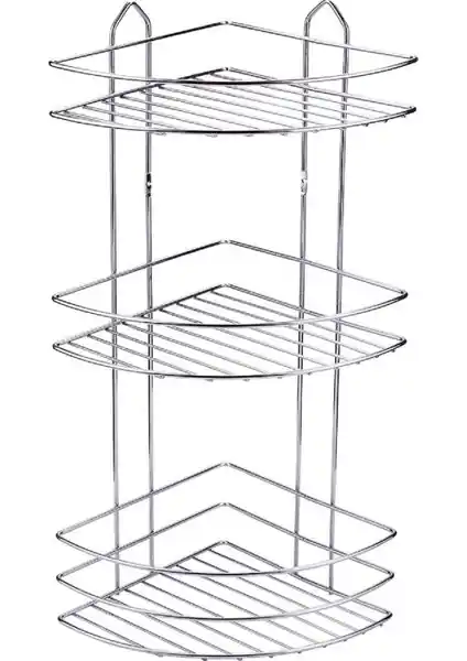 Bianco Perla Ks04 Üç Katlı Banyo Köşelik: Modern ve Dayanıklı Depolama Çözümü