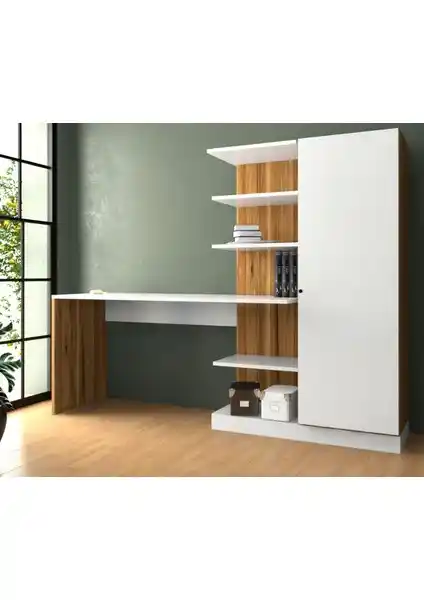 Bicabin Narin Suntalam Kitaplıklı Kapaklı Raflı Çok Amaçlı Çalışma Masası Özellikleri ve Kullanım Alanları