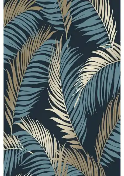BienHome 5323 Palmiye Tropikal Çiçek Duvar Kağıdı Modern ve Şık İç Mekan Dekorasyonu İçin