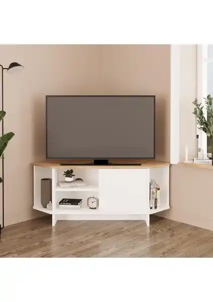 Bimossa B1350 Teo Köşe TV Sehpası Ünitesi ile Şık ve Fonksiyonel Dekorasyon Çözümü