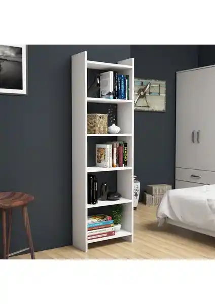 Bimossa Gülçiçek Geniş Raflı Kitaplık: Modern ve Dayanıklı Depolama Çözümü