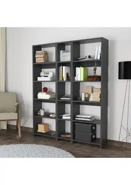 Bimossa Robin Üçlü Kitaplık 126 cm: Modern ve Dayanıklı Dekoratif Mobilya Seçeneği