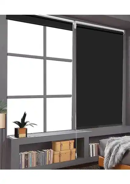 Binbir Perde Düz Siyah Stor Perde: Modern ve Şık Dekorasyon Seçeneği