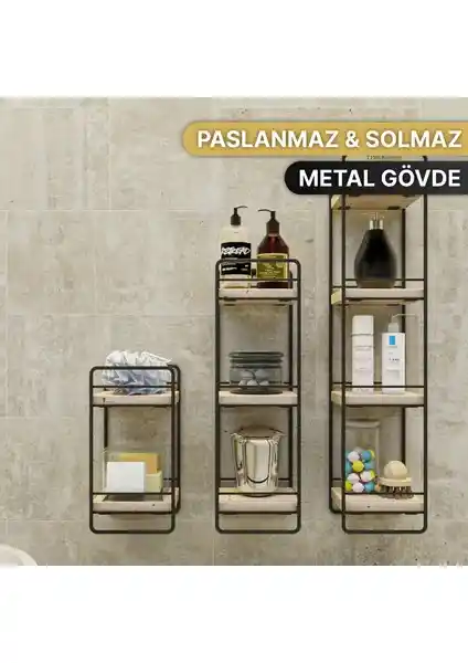 Bino 3'lü Doğal Ahşap Raf Seti Modern ve Çok Yönlü Ev Dekorasyonu İçin