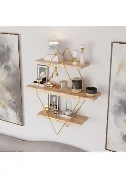 Bino Büyük Boy Prizma Masif Duvar Rafı Modern ve Dayanıklı Tasarımın Şıklığıyla Ev Dekorasyonunu Zenginleştirir