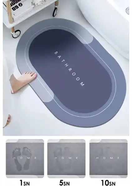 Birlikvar Ticaret Sihirli Su Emici Banyo Paspası Güvenli ve Estetik Kullanım İçin Uygun