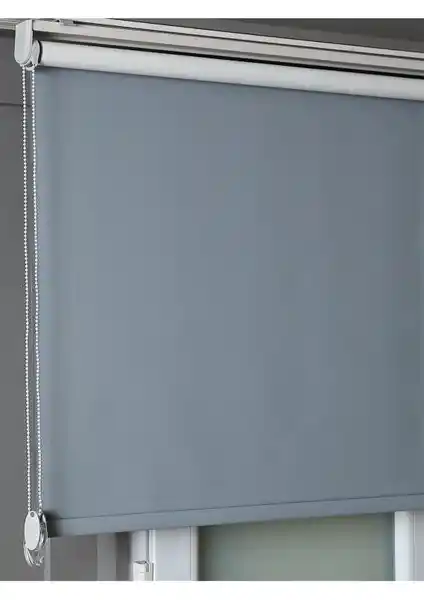 Bizden Perde Blackout Gri Renk Karartma Stor Perde Modern ve Dayanıklı Tasarım