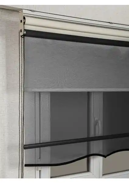 Bizden Perde'nin Brillant Çift Mekanizmalı Modern Tül ve Stor Güneşlik Perdeleri Detayları