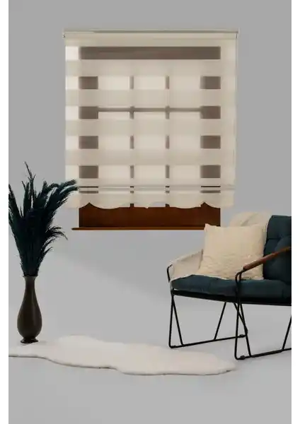 Blind-X Beyaz Geniş Plise Stor Zebra Perde: Modern ve Dayanıklı İç Mekan Dekorasyonu