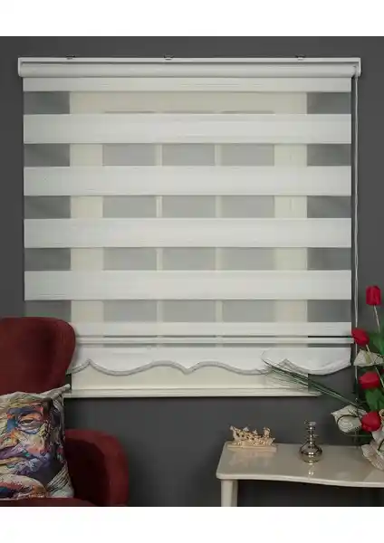 Blind-X Çizgili Simli Stor Zebra Perde: Modern ve Dayanıklı Tasarım Çözümleri