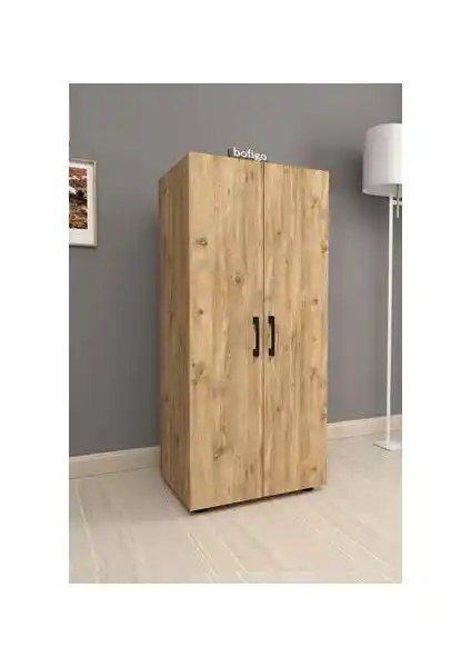 Bofigo 3 Raflı 2 Kapaklı Çok Amaçlı Dolap Modern ve Dayanıklı Tasarım