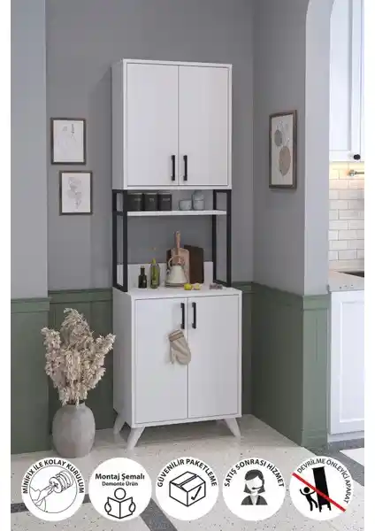 Bofigo 4 Kapaklı Çok Amaçlı Dolap Modern Tasarım ve Dayanıklı Malzemelerle Şık Çözüm