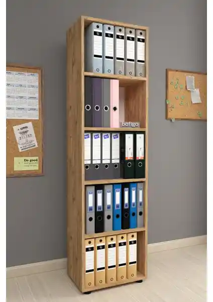 Bofigo 5 Raflı Kitaplık ve Çok Amaçlı Dolap Modern, Dayanıklı ve Şık Tasarım