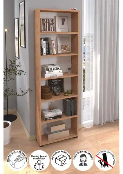 Bofigo 6 Raflı Kitaplık Modern ve Şık Tasarımıyla Ev ve Ofis Dekorasyonunu Tamamlar