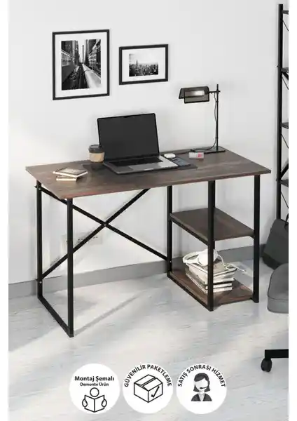 Bofigo 60x120 cm 2 Raflı Çalışma Masası Modern ve Dayanıklı Tasarım Özellikleriyle