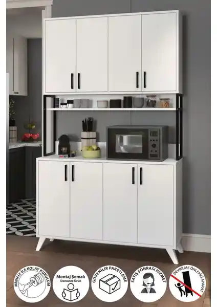 Bofigo 8 Kapaklı Çok Amaçlı Dolap Modern Tasarım ve Dayanıklı Malzemelerle Üstün Depolama Çözümü