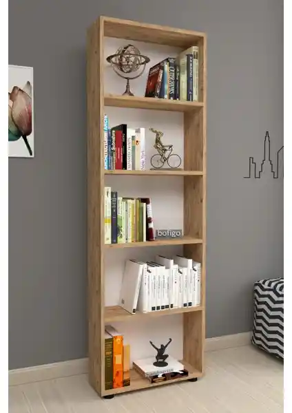 Bofigo Dekoratif 5 Raflı Kitaplık Modern ve Şık Tasarımıyla Dekorasyonunuza Uyum Sağlar