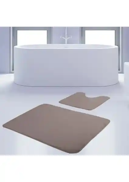 Bonny Home 2'li Unicolor Vizon Banyo Paspası ve Halısı Seti Kaliteli ve Estetik Tasarım