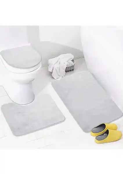 Bonny Home 3'lü Unicolor Gri Kaymaz Taban Banyo Paspası ve Halısı Seti Özellikleri ve Kullanım Avantajları