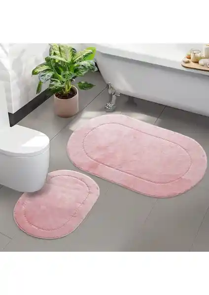 Bonny Home Rixos Pudra Kaymaz Taban Banyo Paspası ve Halısı Seti Modern ve Dayanıklı Tasarım