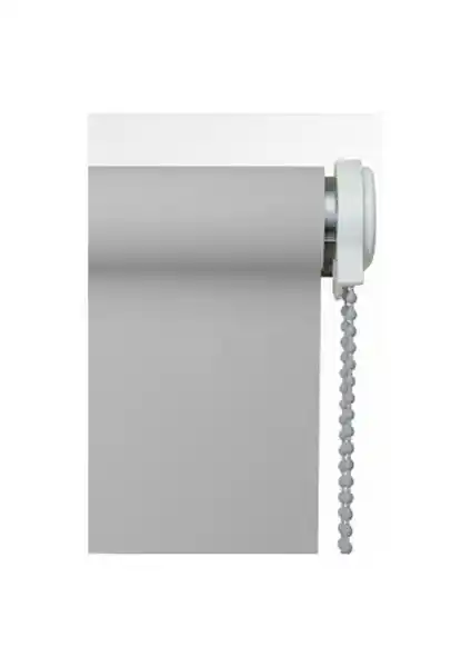 Brillant Etek Dilimli İthal Kalın Kumaş Gri Stor Perde - Modern Tasarım ve Kolay Montaj