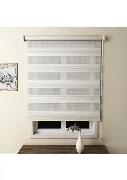 Brillant Zebra Pliseli 90x200 Ekru Perde: Modern Dekorasyon İçin Şık ve Fonksiyonel Seçenek