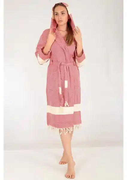 Buldan Concept Celena Peştemal Bornoz Kırmızı: Konfor ve Şıklığın Modern Buluşması