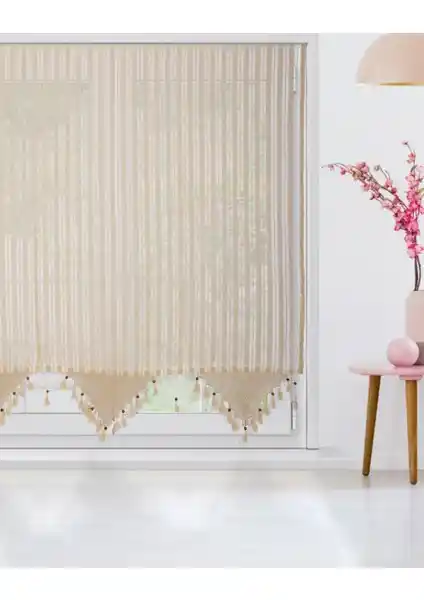 Buldan İşi Çizgili Tül Perde: Şık ve Otantik Tasarım ile Dekorasyonunuza Zarafet Katın