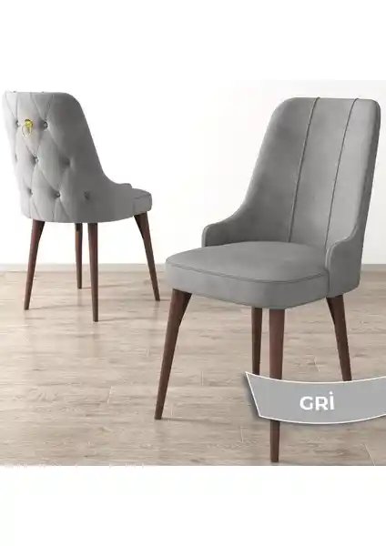 Canisa Concept Enoa Serisi Ceviz Gürgen Ayaklı Sandalye Modern ve Dayanıklı Tasarım