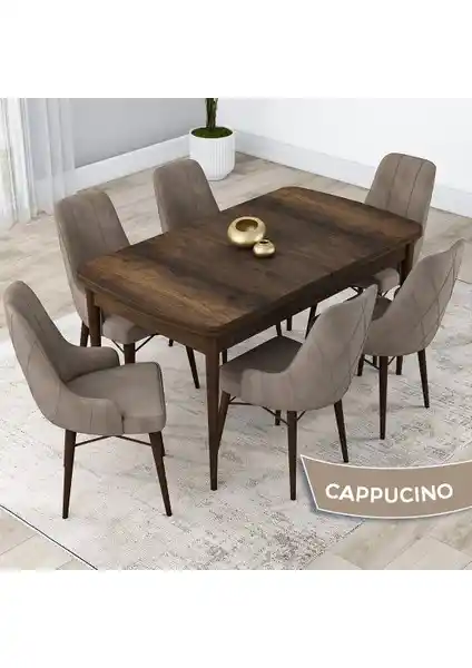 Canisa Concept Kar Serisi Açılabilir Mutfak Masası ve Sandalyeleri Modern ve Dayanıklı Tasarım