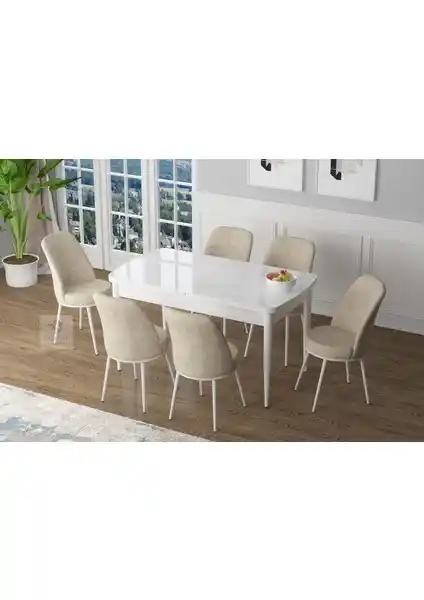 Canisa Zen Serisi MDF Açılabilir Mutfak Masası Takımı Modern ve Dayanıklı Tasarım