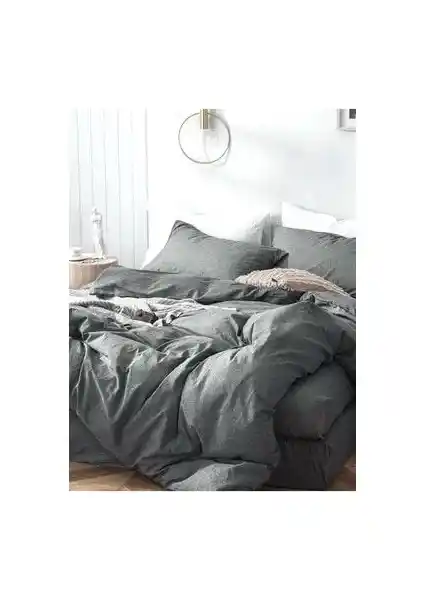 Caqqa Koyu Gri Tek Kişilik Pamuk Lastikli Çarşaflı Nevresim Takımı Ürün İncelemesi