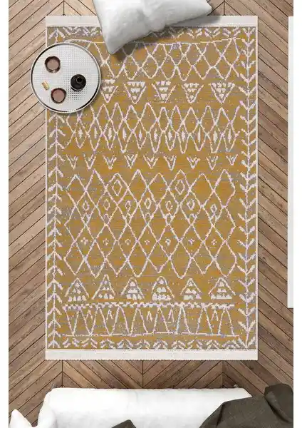 Caretta Home Çift Taraflı Mistik Desenli Dokuma Kilim - Estetik ve Dayanıklı İç ve Dış Mekan Kullanımı